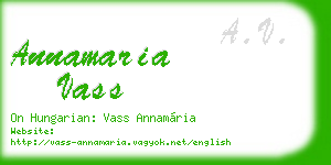 annamaria vass business card